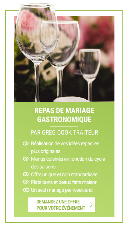 Repas de mariage gastronomique