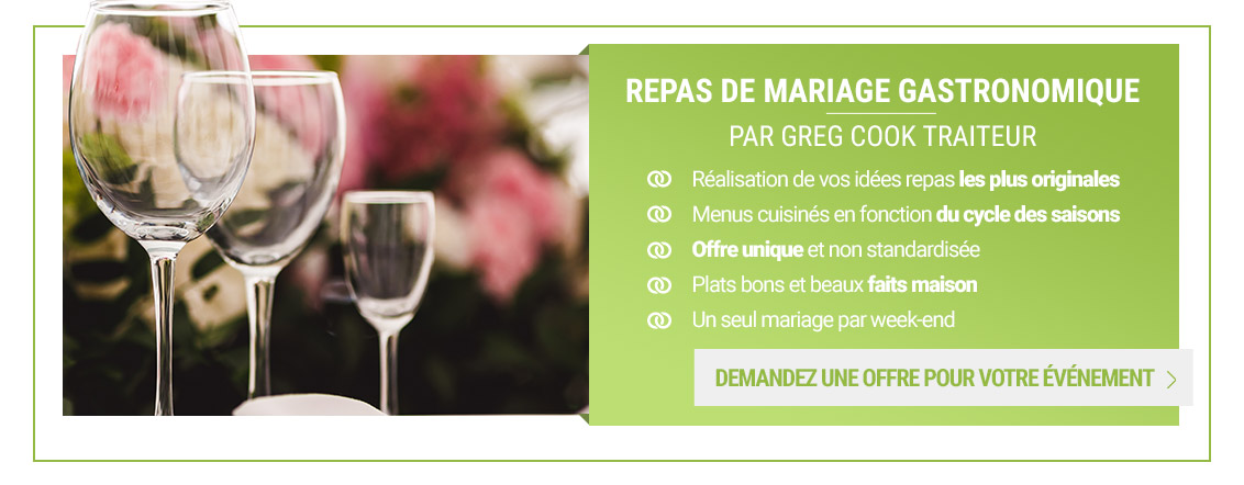 Repas de mariage gastronomique